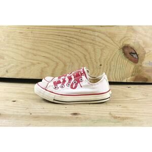 Converse Womens Sneakers All Stars Slip Ons 6 Chucks Cream Tan Red Athletic